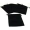 6 Jewelry Travel Gift Bags Pouches Black Velvet Drawstring 5"